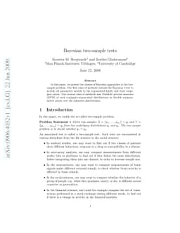 Bayesian two-sample tests