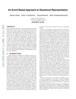 An Event Based Approach To Situational Representation