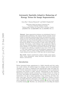 Automatic Spatially-Adaptive Balancing of Energy Terms for Image
  Segmentation