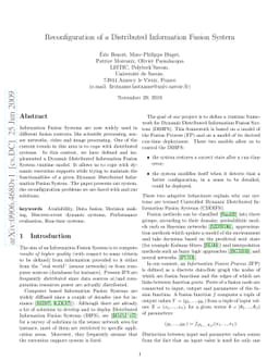 Reconfiguration of Distributed Information Fusion System ? A case study