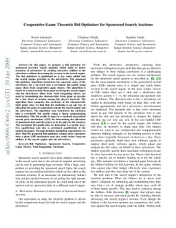 A Novel Bid Optimizer for Sponsored Search Auctions based on Cooperative
  Game Theory