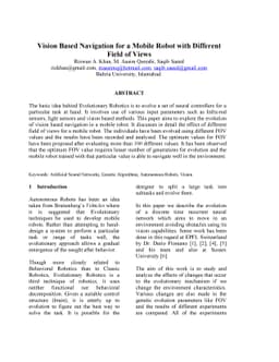 Vision Based Navigation for a Mobile Robot with Different Field of Views