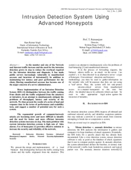 Intrusion Detection System Using Advanced Honeypots