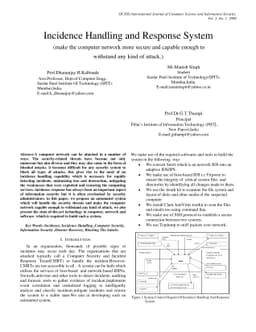 Incidence Handling and Response System