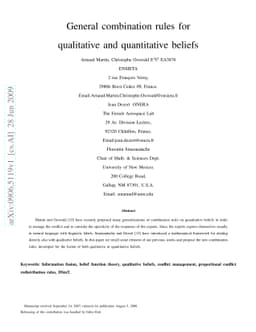 General combination rules for qualitative and quantitative beliefs