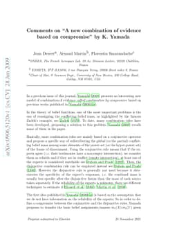 Comments on "A new combination of evidence based on compromise" by K.
  Yamada