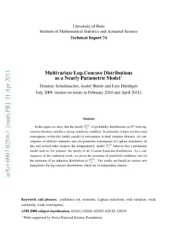Multivariate Log-Concave Distributions as a Nearly Parametric Model