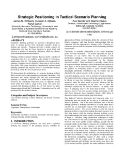 Strategic Positioning in Tactical Scenario Planning