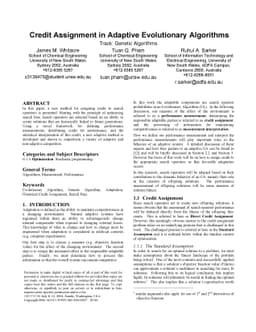 Credit Assignment in Adaptive Evolutionary Algorithms