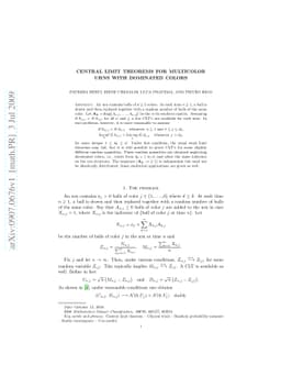 Central Limit Theorems for Multicolor Urns with Dominated Colors