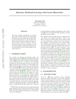 Bayesian Multitask Learning with Latent Hierarchies
