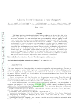 Adaptive density estimation: a curse of support?