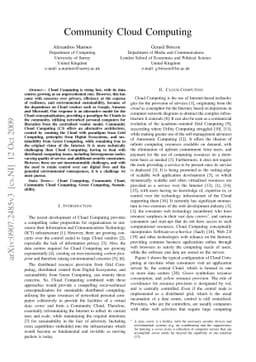 Community Cloud Computing