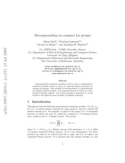 Decompounding on compact Lie groups
