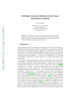Modelling Concurrent Behaviors in the Process Specification Language