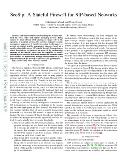 SecSip: A Stateful Firewall for SIP-based Networks