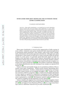Inter Genre Similarity Modelling For Automatic Music Genre
  Classification