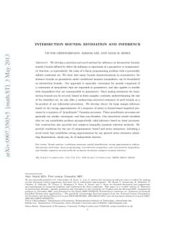 Intersection Bounds: Estimation and Inference