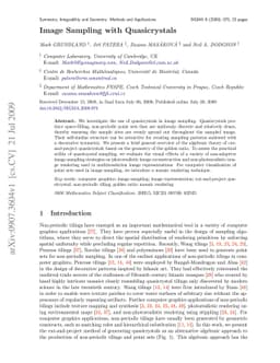 Image Sampling with Quasicrystals