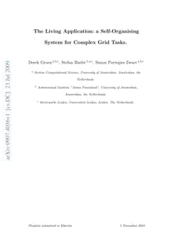The Living Application: a Self-Organising System for Complex Grid Tasks