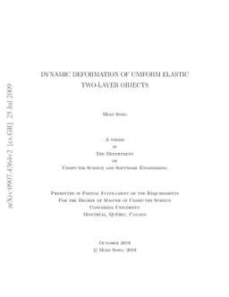 Dynamic Deformation of Uniform Elastic Two-Layer Objects