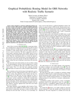 Graphical Probabilistic Routing Model for OBS Networks with Realistic
  Traffic Scenario