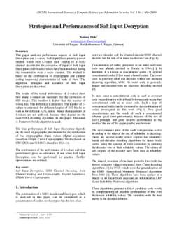Strategies and performances of Soft Input Decryption