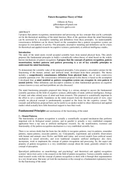 Pattern Recognition Theory of Mind
