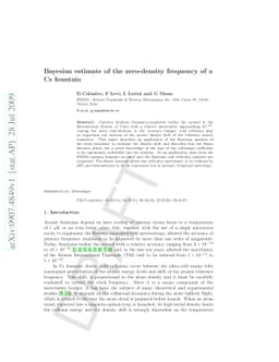 Bayesian estimate of the zero-density frequency of a Cs fountain