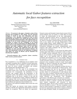 Automatic local Gabor Features extraction for face recognition