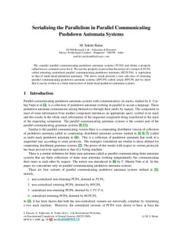 Serializing the Parallelism in Parallel Communicating Pushdown Automata
  Systems