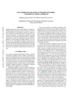 Collaborative Training in Sensor Networks: A graphical model approach