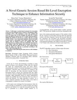 A Novel Generic Session Based Bit Level Encryption Technique to Enhance
  Information Security