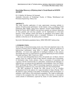 Knowledge Discovery of Hydrocyclone s Circuit Based on SONFIS and SORST