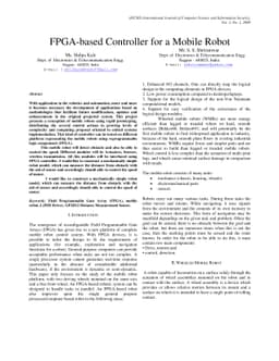 FPGA-based Controller for a Mobile Robot