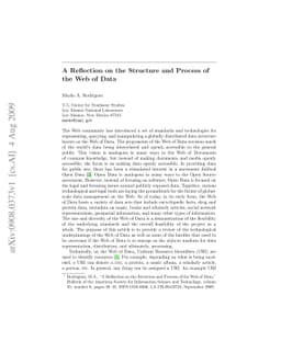A Reflection on the Structure and Process of the Web of Data