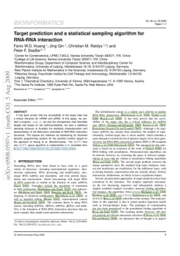Target prediction and a statistical sampling algorithm for RNA-RNA
  interaction