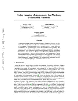 Online Learning of Assignments that Maximize Submodular Functions