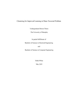Clustering for Improved Learning in Maze Traversal Problem