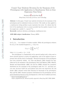 Cramér Type Moderate Deviation for the Maximum of the Periodogram
  with Application to Simultaneous Tests in Gene Expression Time Series