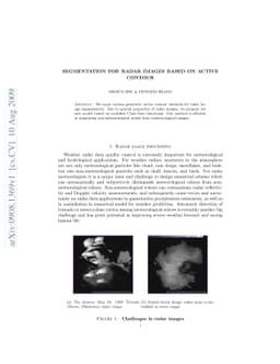 Segmentation for radar images based on active contour