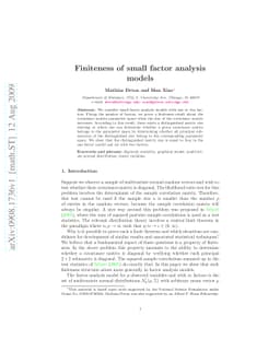 Finiteness of small factor analysis models