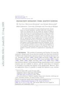 Change-point estimation under adaptive sampling