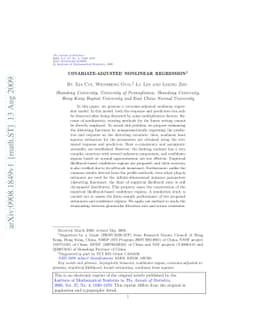 Covariate-adjusted nonlinear regression