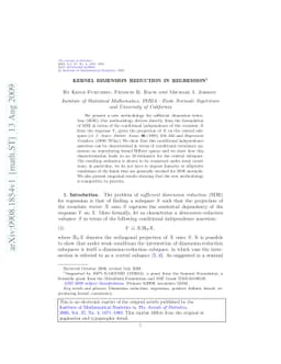 Kernel dimension reduction in regression