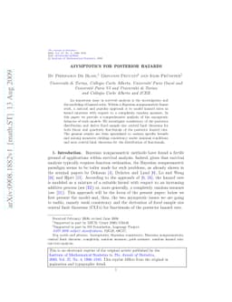 Asymptotics for posterior hazards