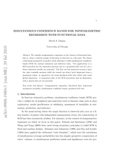 Simultaneous confidence bands for nonparametric regression with
  functional data