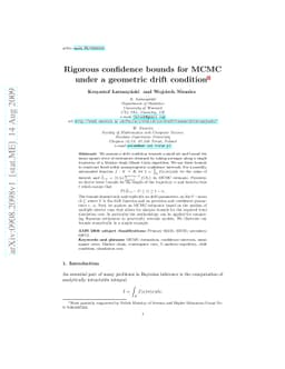 Rigorous confidence bounds for MCMC under a geometric drift condition