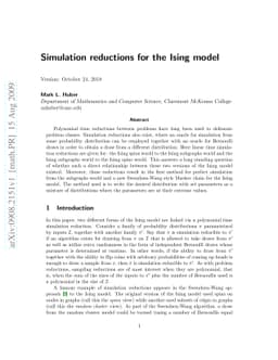 Simulation reductions for the Ising model
