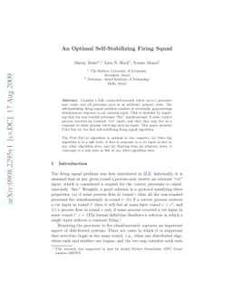 An Optimal Self-Stabilizing Firing Squad